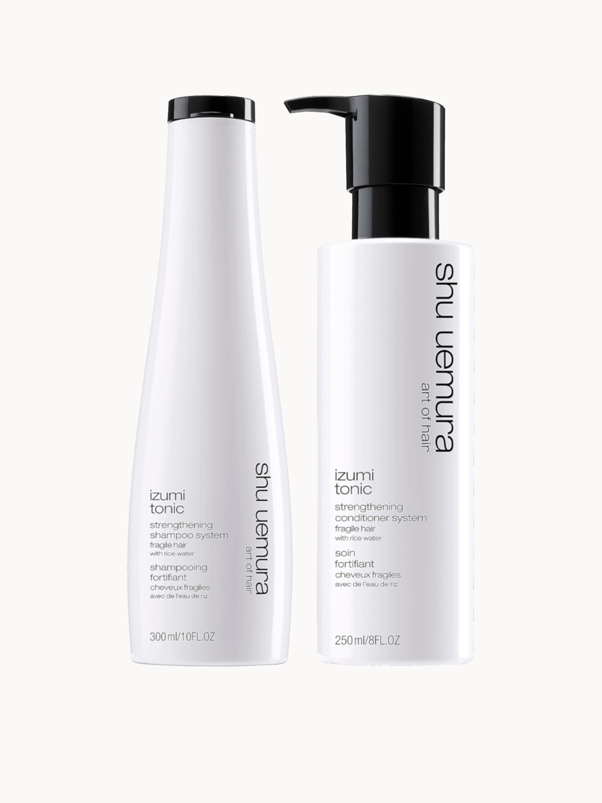 Shu Uemura Art of Hair Izumi Tonic Rice Water Shampoo and Conditioner Routine