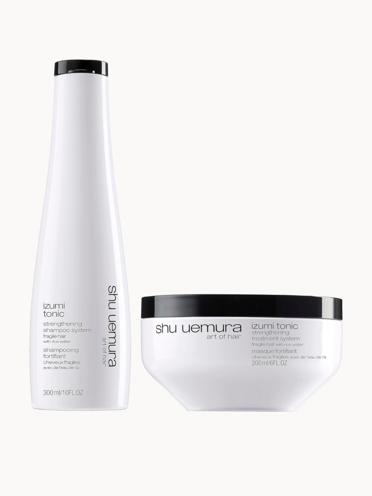 Shu Uemura Art of Hair Izumi Tonic Rice Water Shampoo and Hair Mask Routine