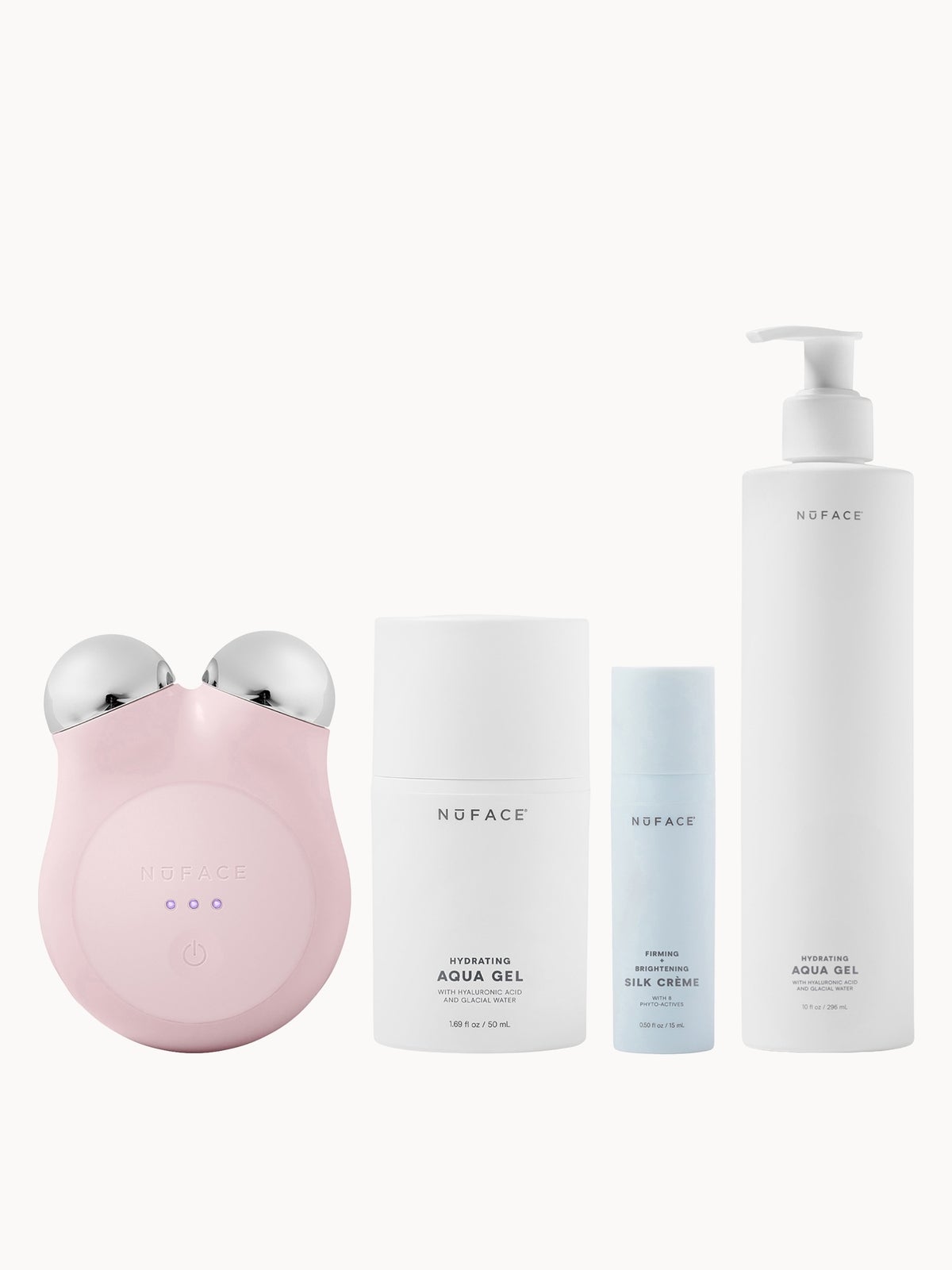 NuFACE MINI+ Petite Facial Toning Routine Bundle - Sandy Rose