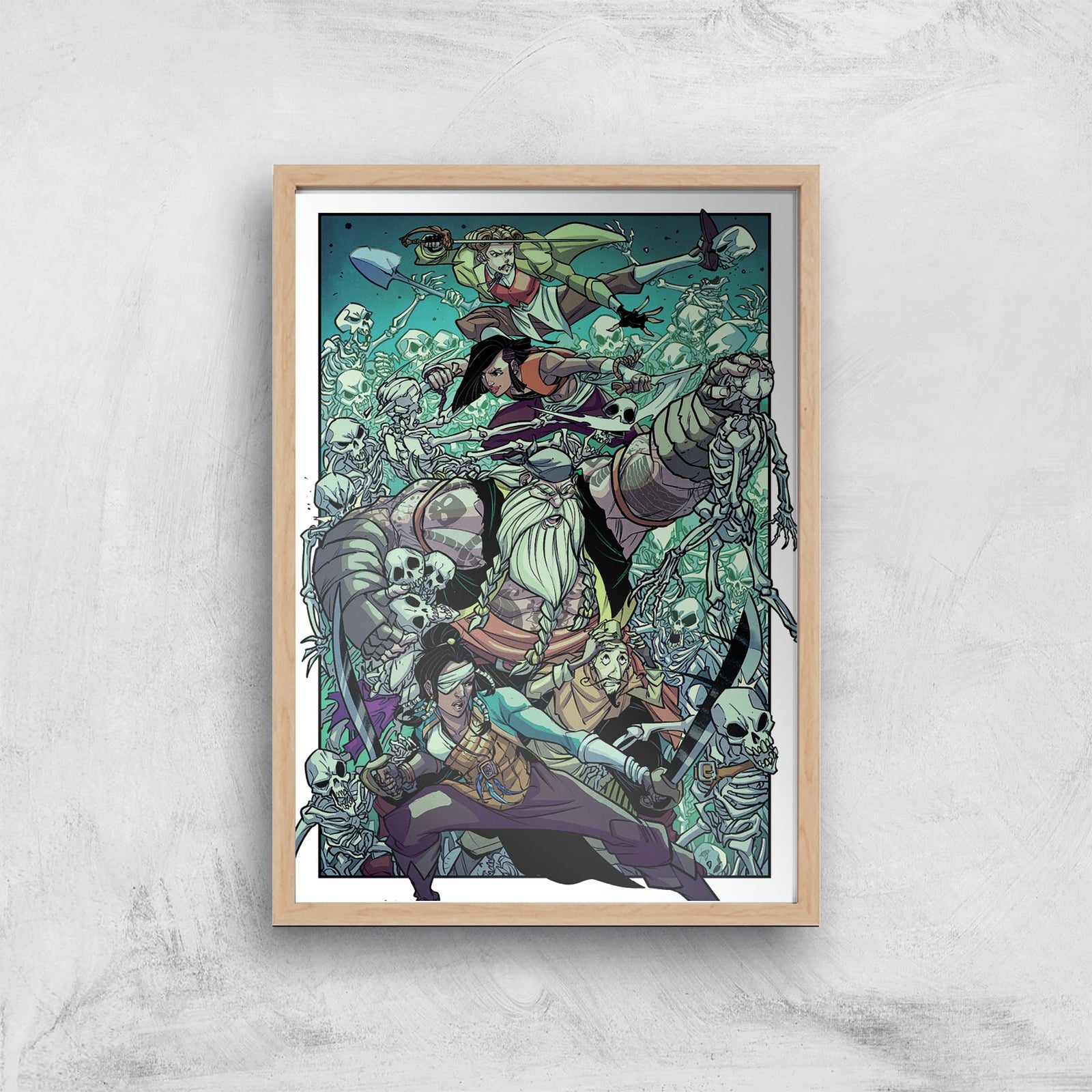 Sea of Thieves SEA DOGS SEARCH Giclee Art Print - A4 - Wooden Frame