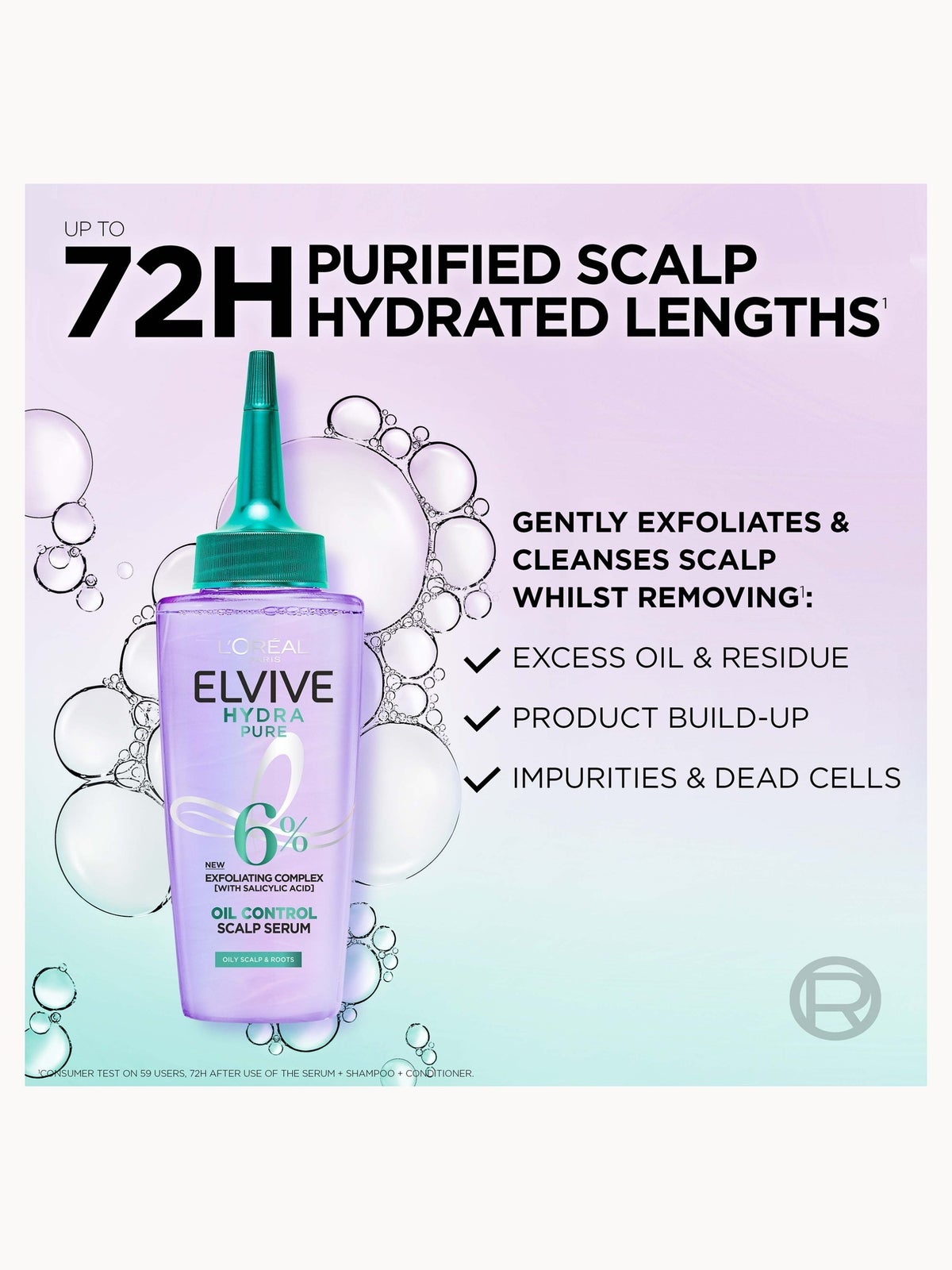 L'Oréal Paris Elvive Hydra Pure Exfoliating Pre-Shampoo Scalp Serum with Salicylic Acid for Oily Scalp and Roots 102ml 2