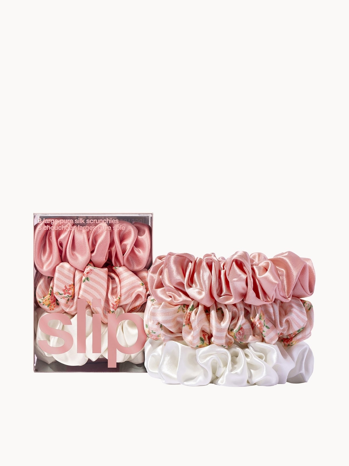 Slip Pure Silk Large Scrunchies - Petal