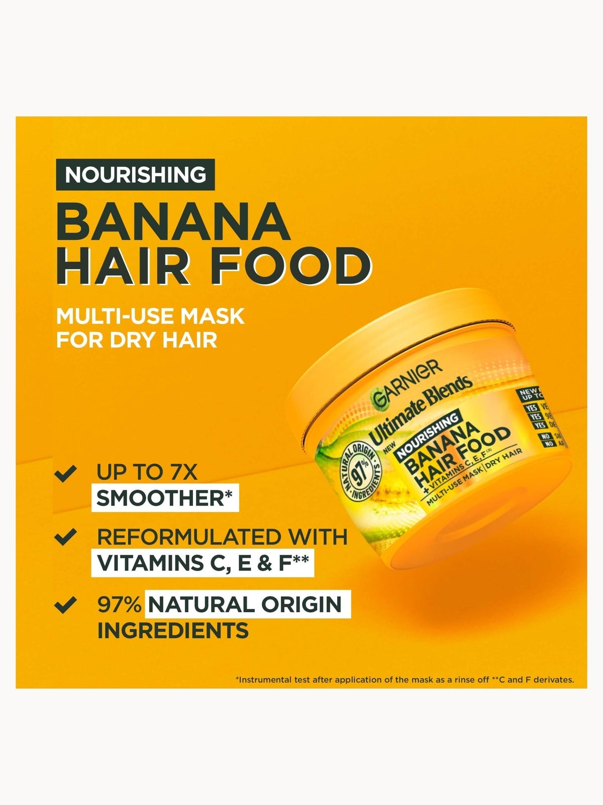 Garnier Ultimate Blends Banana 3-in-1 Dry Hair Mask Duo 3