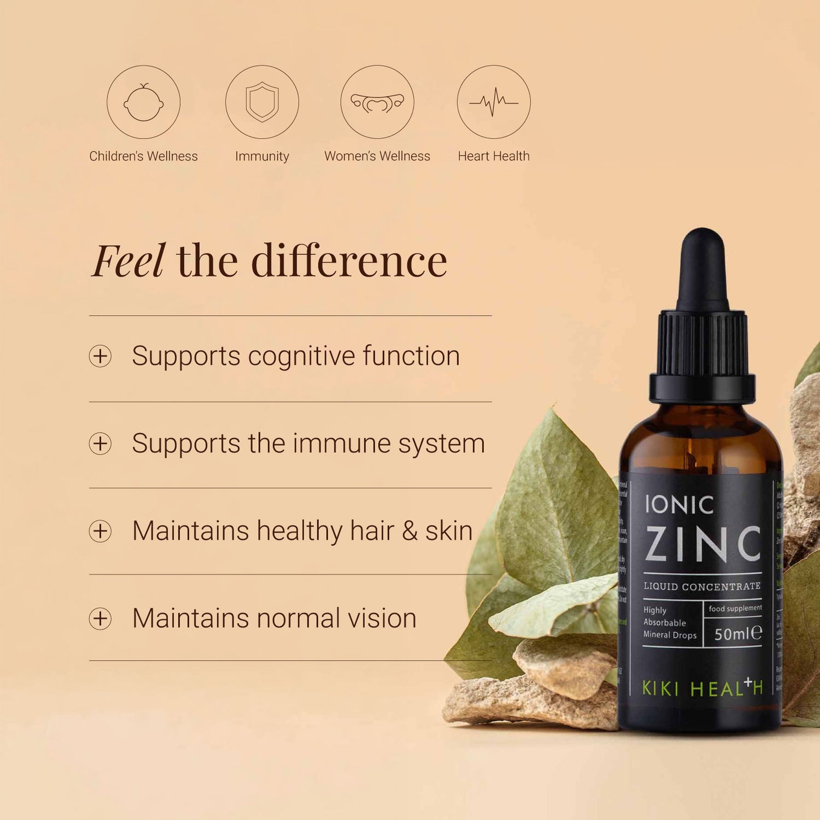 Kiki Health Ionic Zinc Liquid Concentrate - 50ml