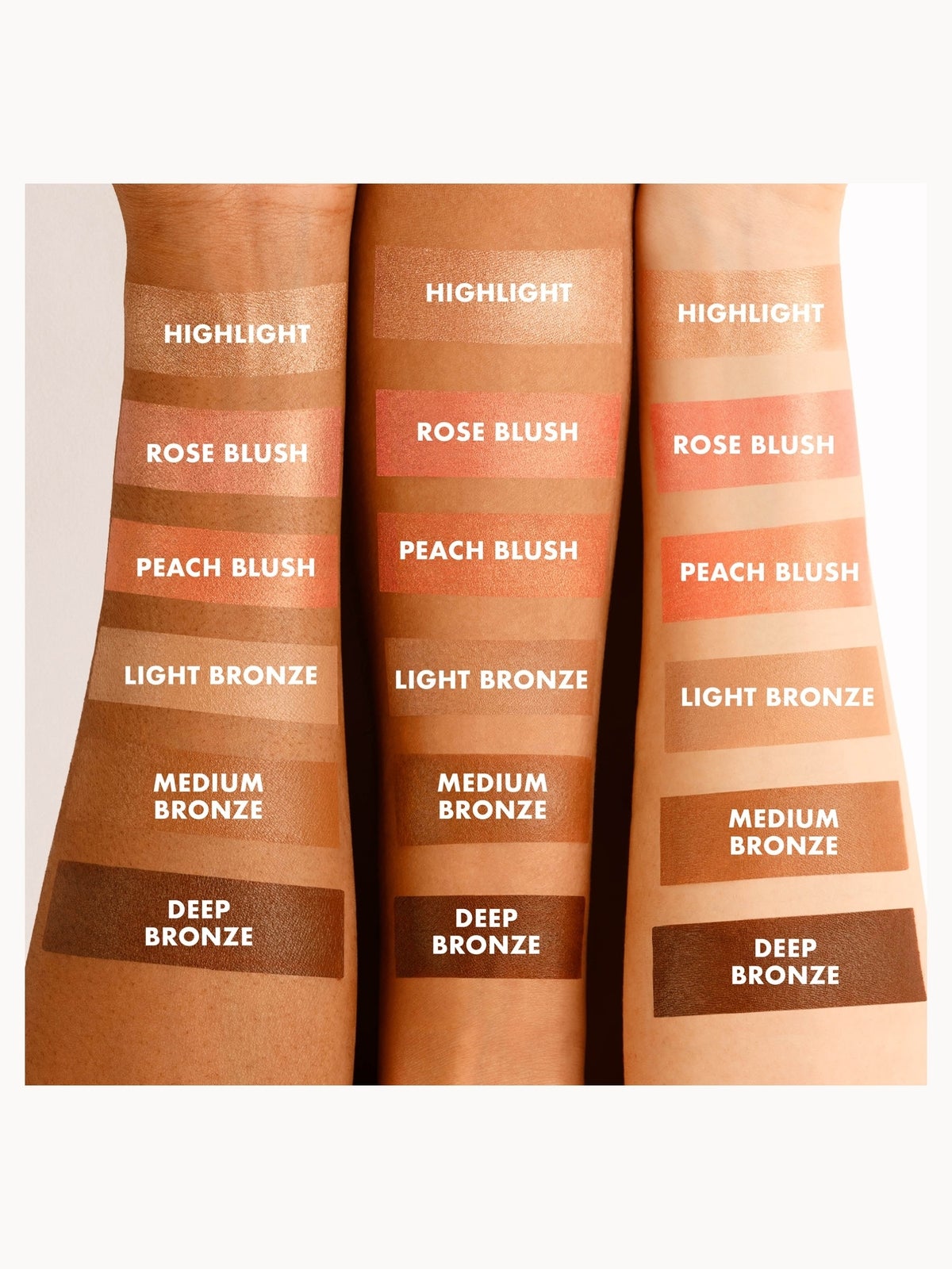 ICONIC London Multi-Use Cream Blush, Bronze and Highlight Palette 4