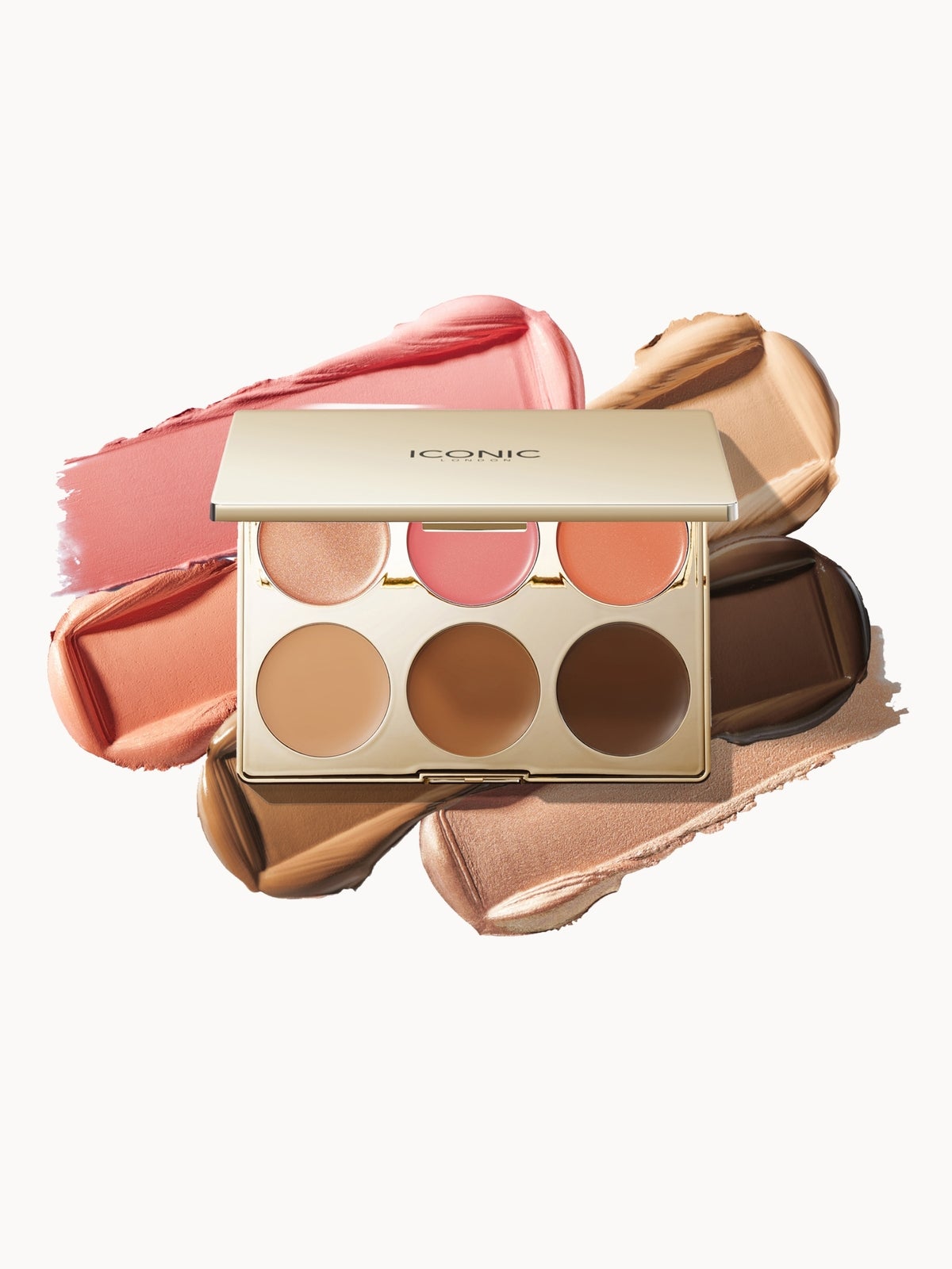 ICONIC London Multi-Use Cream Blush, Bronze and Highlight Palette 2