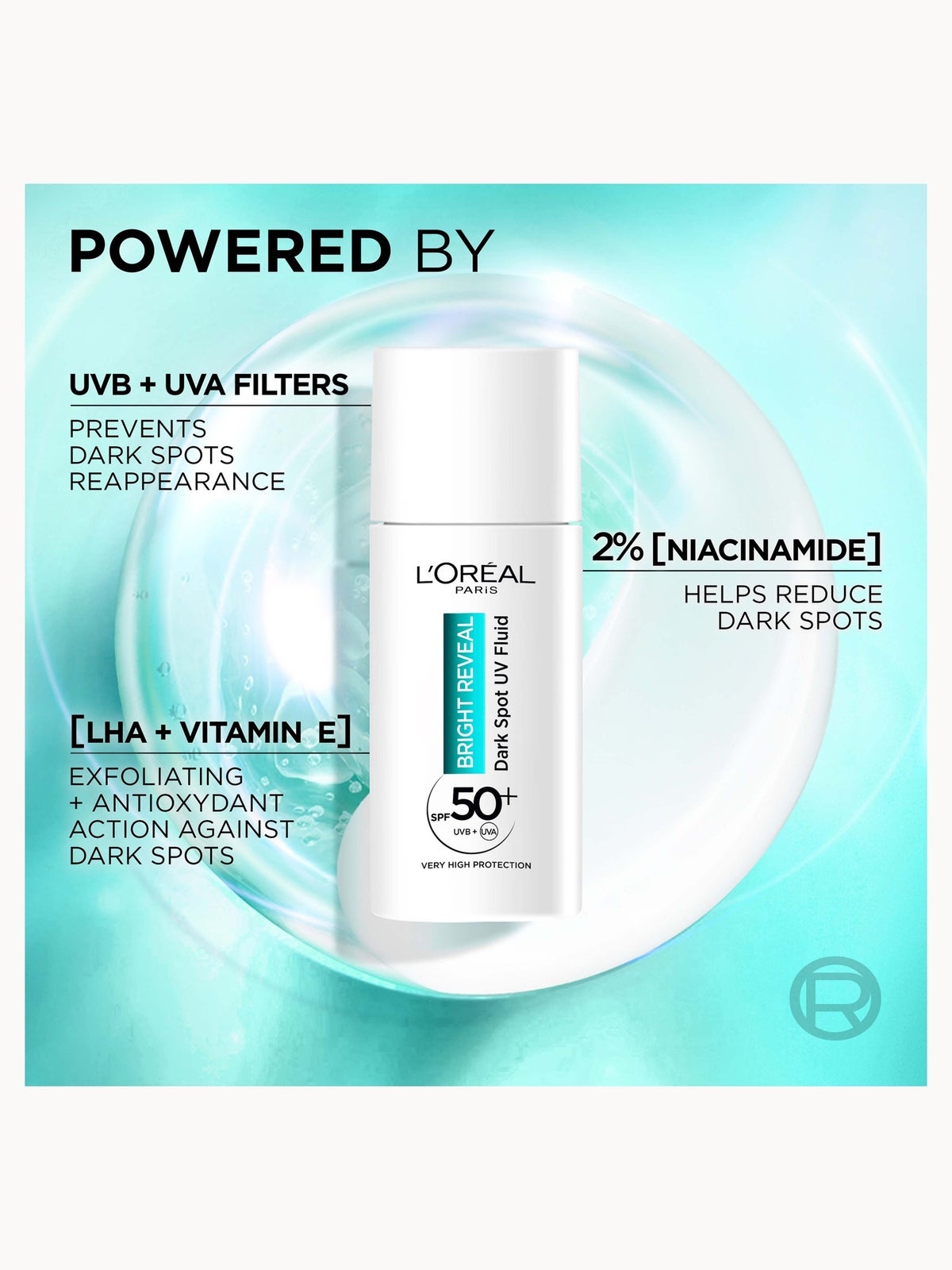 L'Oréal Paris Bright Reveal Dark Spot UV Fluid SPF 50+ with Niacinamide 50ml 3