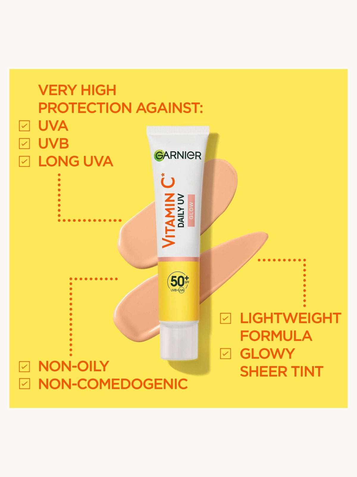 Garnier Vitamin C Daily UV Brightening Fluid Glow SPF 50+ 40ml 4