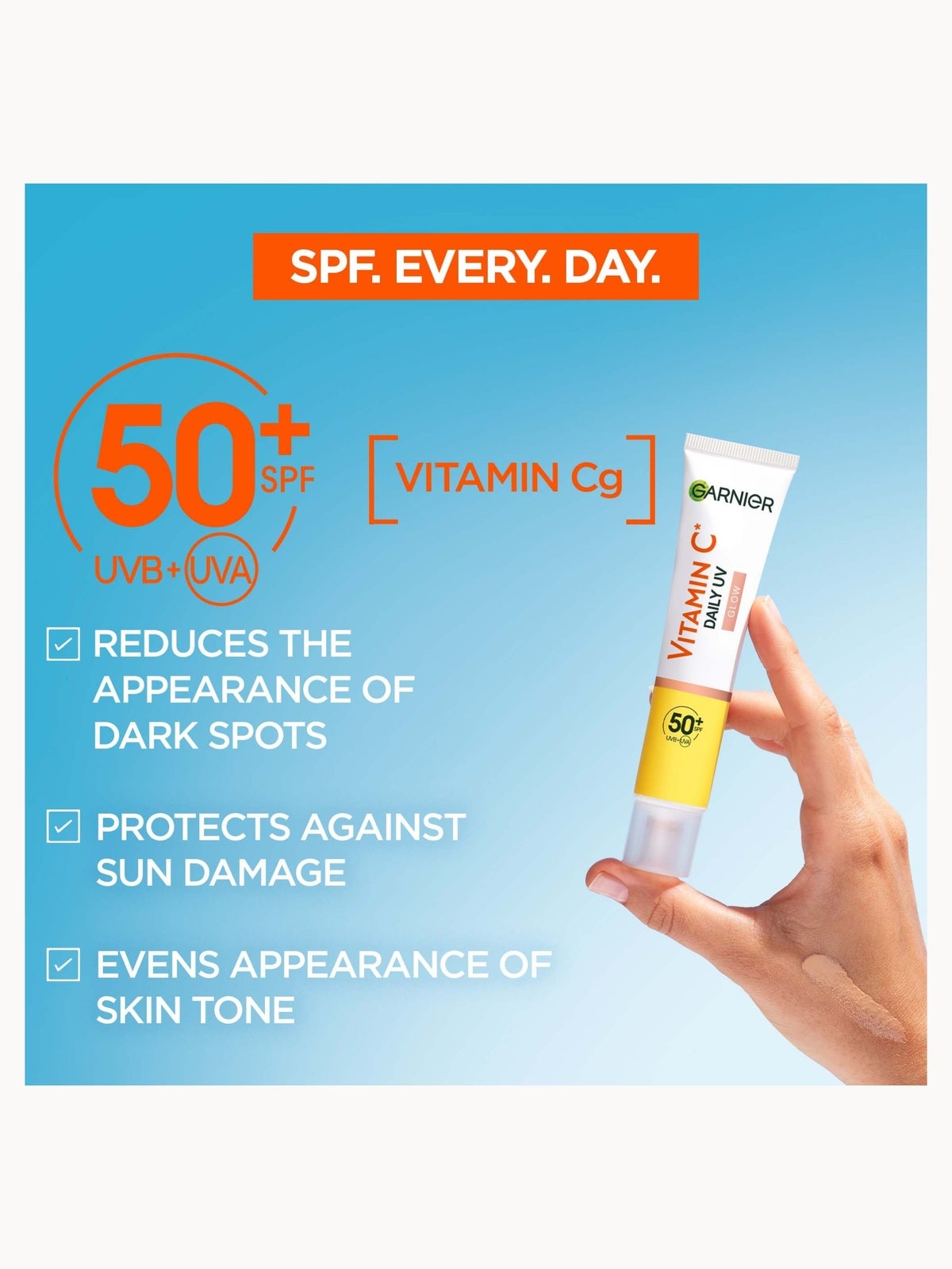 Garnier Vitamin C Daily UV Brightening Fluid Glow SPF 50+ 40ml 2