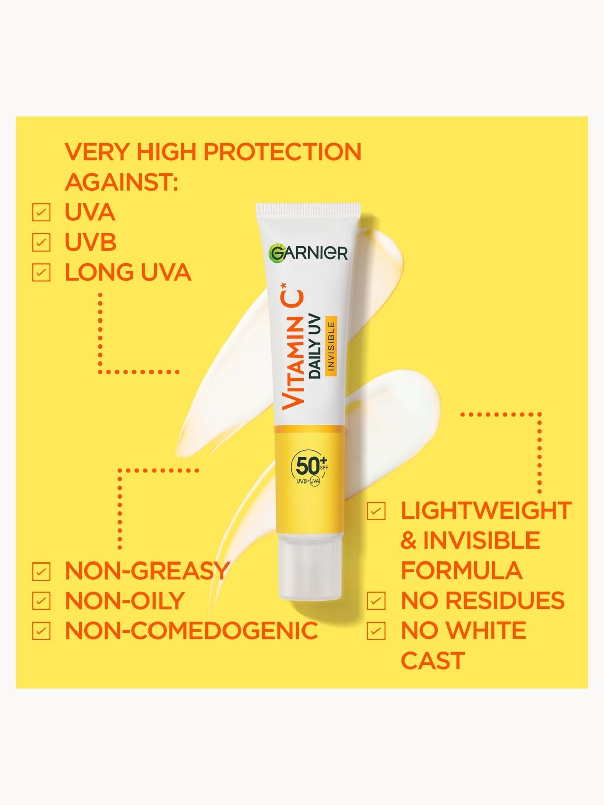 Garnier Vitamin C Daily UV Brightening Fluid Invisible SPF 50+ 40ml 3