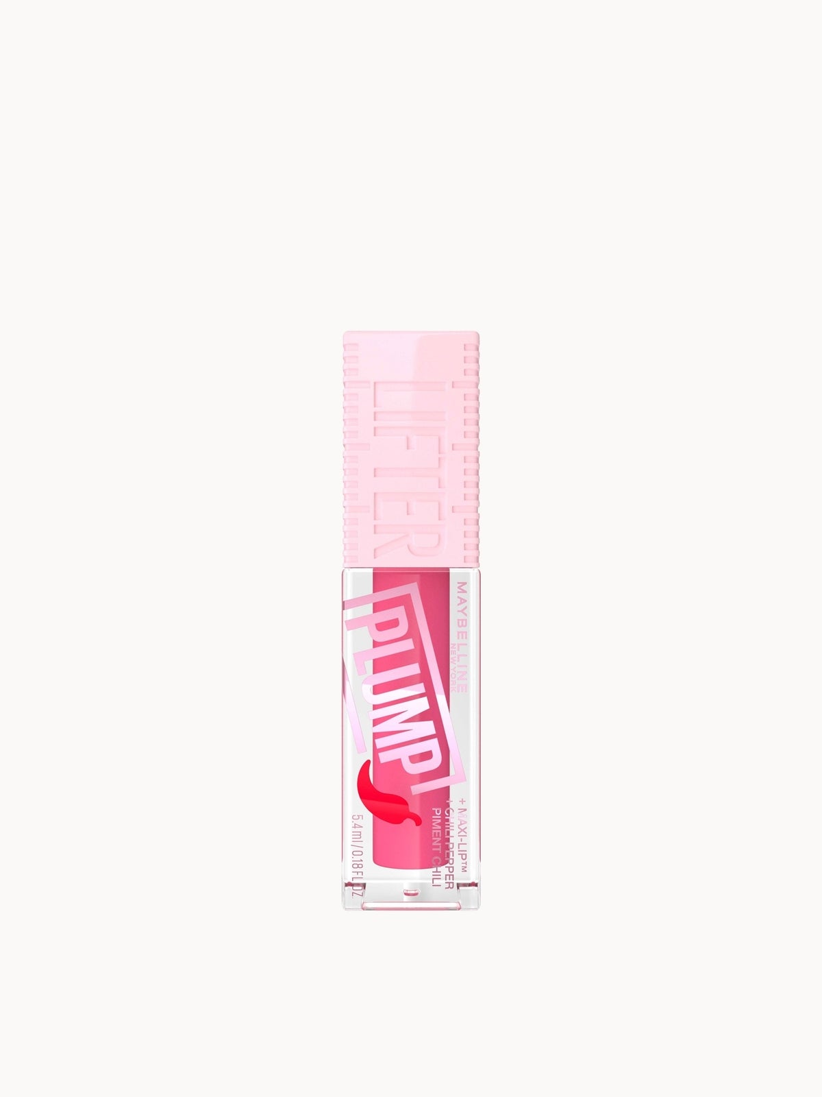 Maybelline Lifter Gloss Plumping Lip Gloss Lasting Hydration Formula With Hyaluronic Acid and Chilli Pepper (Various Shades) - Pink Sting 2