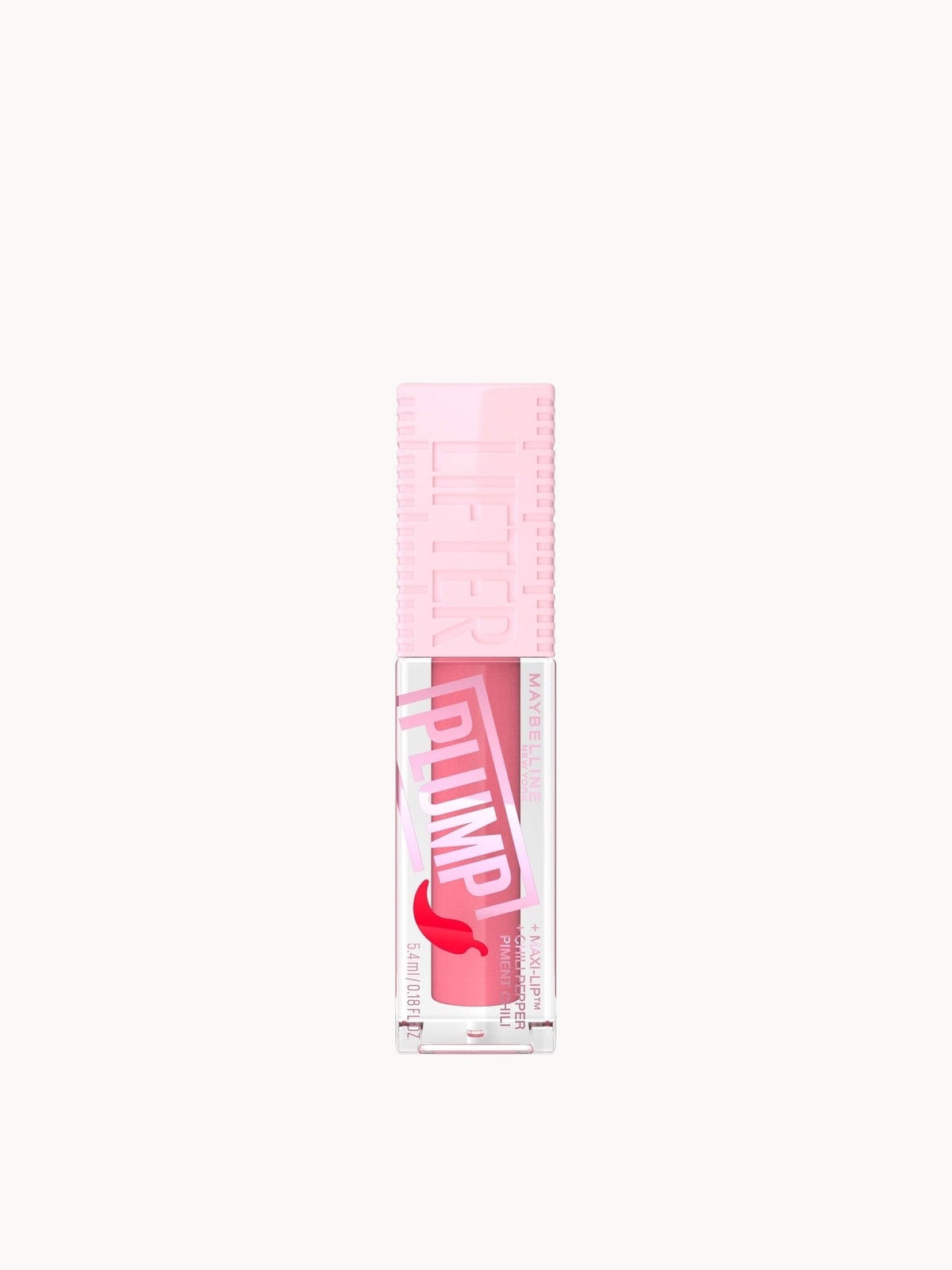 Maybelline Lifter Gloss Plumping Lip Gloss Lasting Hydration Formula With Hyaluronic Acid and Chilli Pepper (Various Shades) - Blush Blaze 2