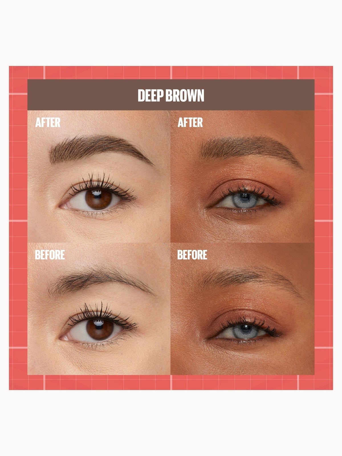 Maybelline Build-A-Brow 2 Easy Steps Eye Brow Pencil and Gel (Various Shades) - Deep Brown 3