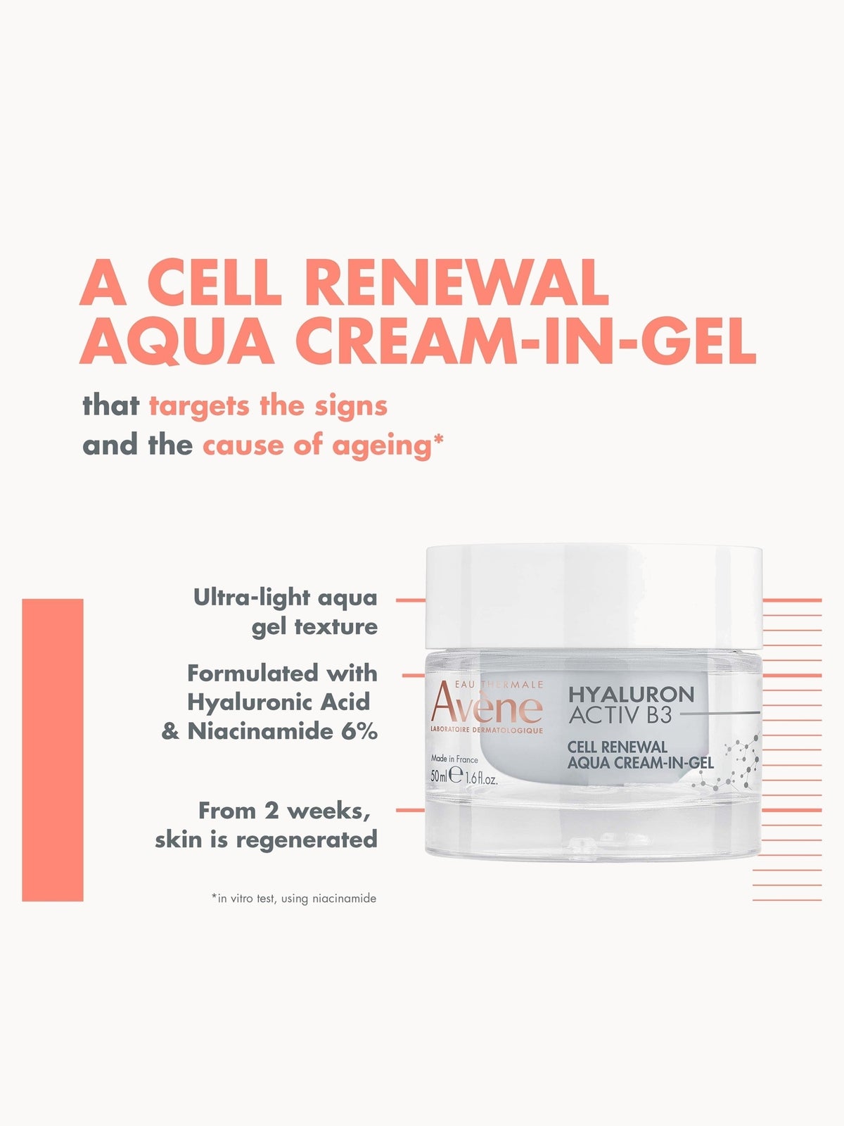 Avène Hyaluron Activ B3 Aqua Cream-in-Gel for Ageing Skin 50ml 2