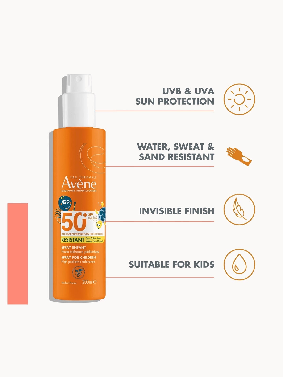 Avène Spray for Children SPF50+ 200ml 3