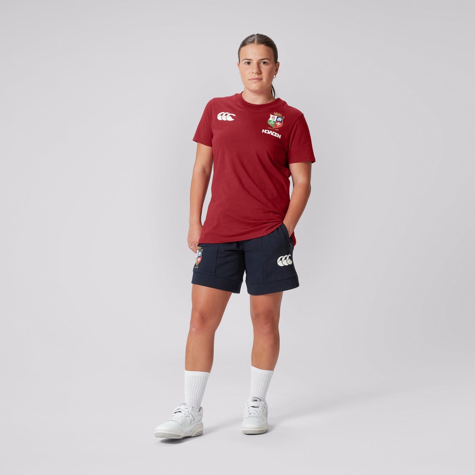 Womens British & Irish Lions Cotton Jersey Tee Red