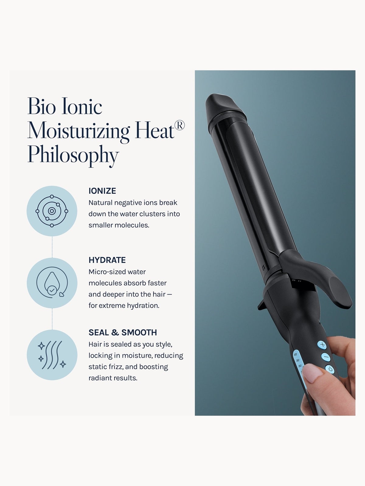 Bio:Ionic Extra Long Barrel Curling Styler 32mm with UK Plug 2