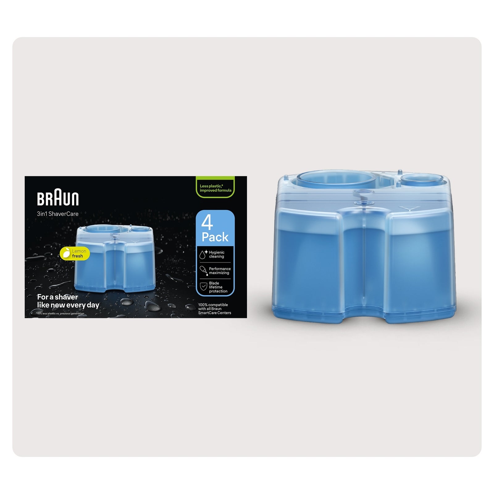 Braun 3in1 ShaverCare SmartCare Center Refill Cartridges Hygienic Cleaning 4 Pack 4 St. - Image 13