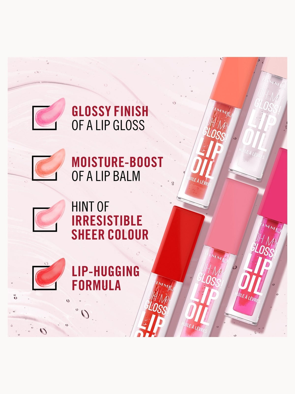 Rimmel Oh My Gloss! Lip Oil 6ml (Various Shades) - Berry Pink 3