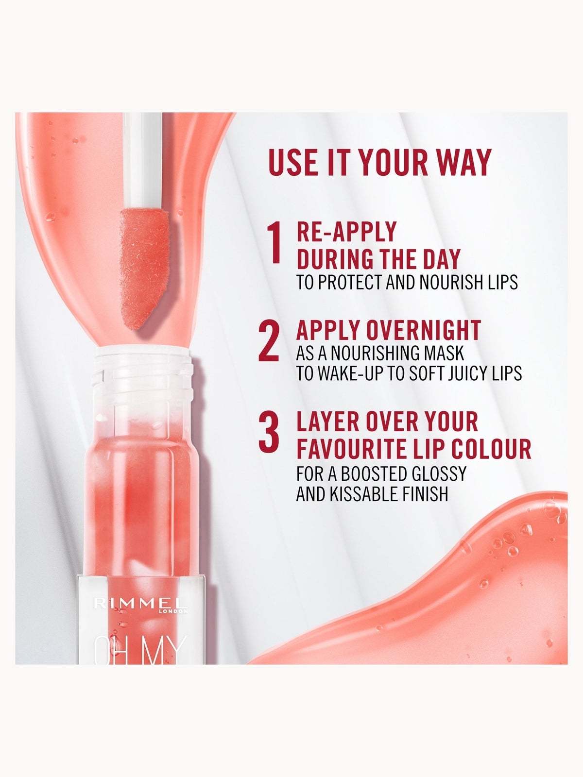Rimmel Oh My Gloss! Lip Oil 6ml (Various Shades) - Pink Flush 4