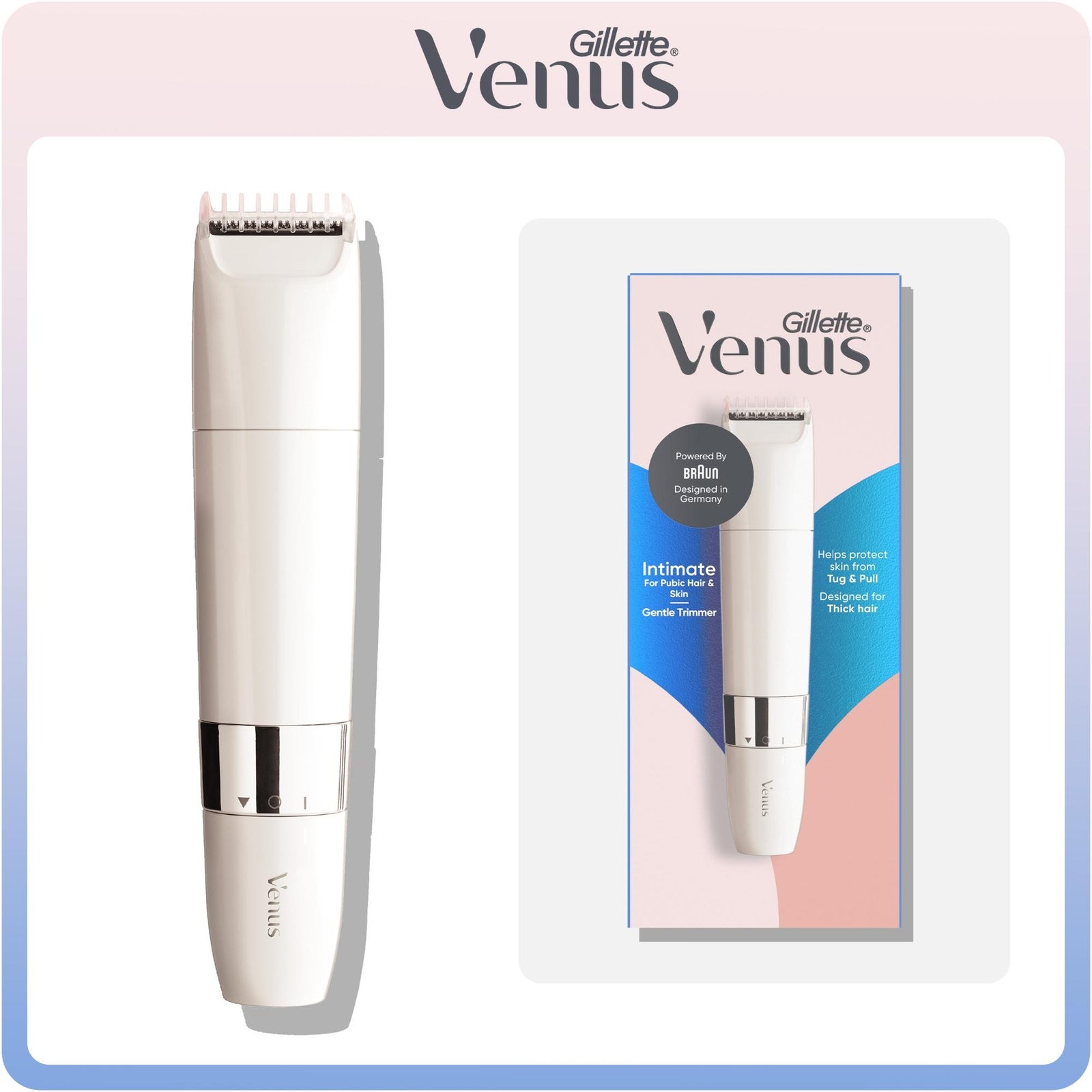 Gillette Venus Pubic Hair & Skin Gentle Trimmer for Women