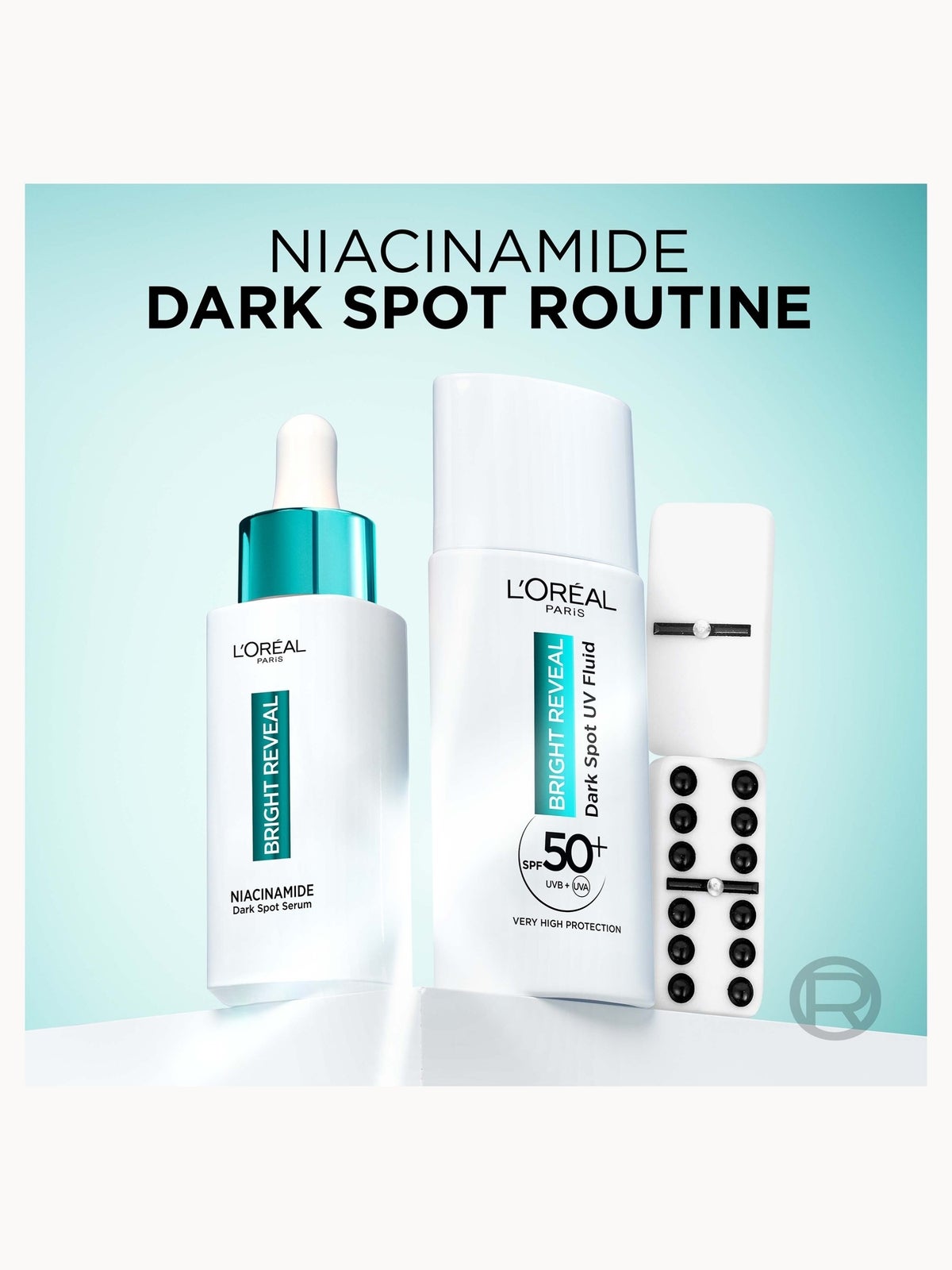 L'Oréal Paris Bright Reveal Niacinamide Dark Spot Set with Serum and UV Fluid SPF50+ 3