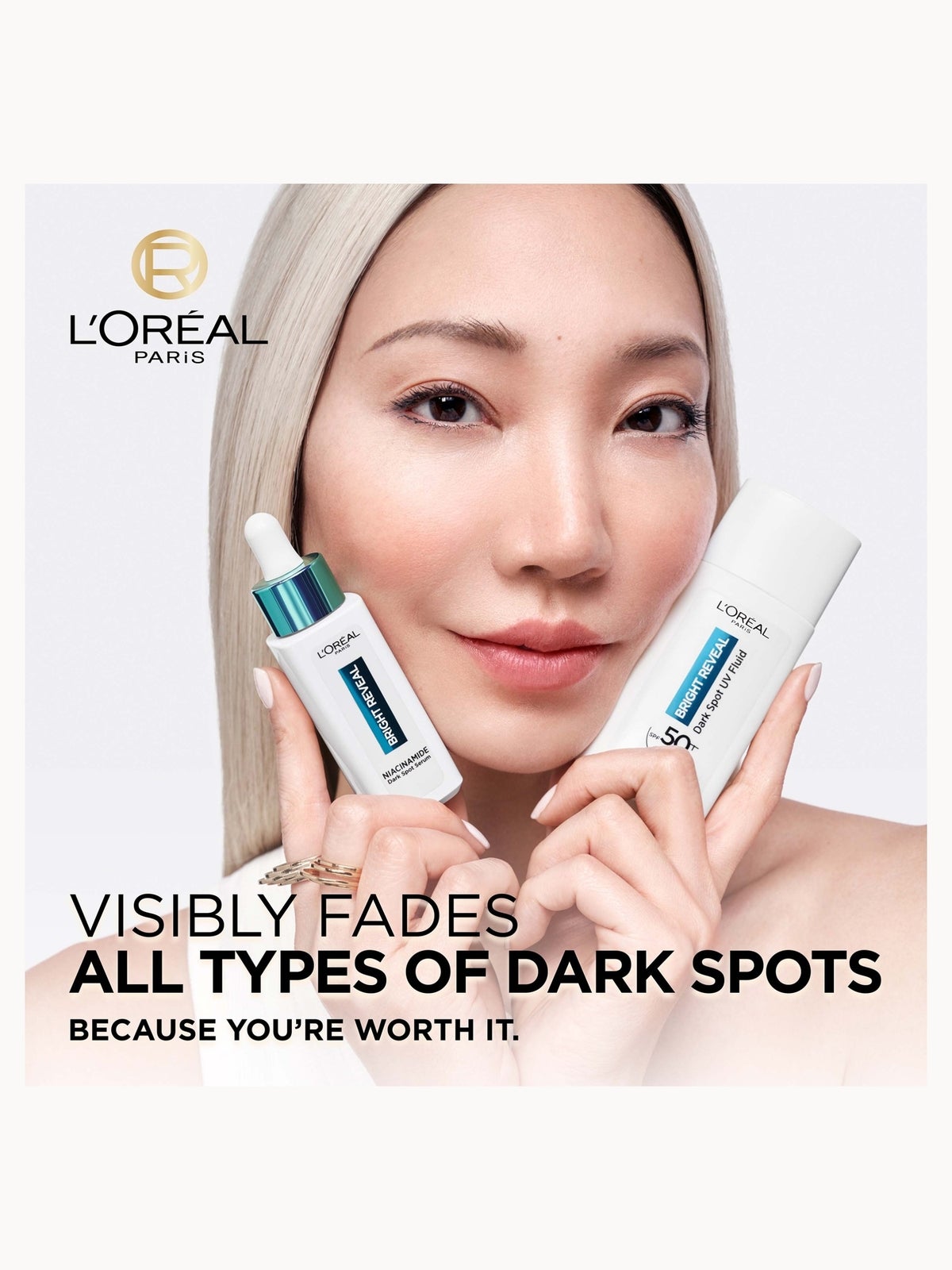 L'Oréal Paris Bright Reveal Niacinamide Dark Spot Set with Serum and UV Fluid SPF50+ 2