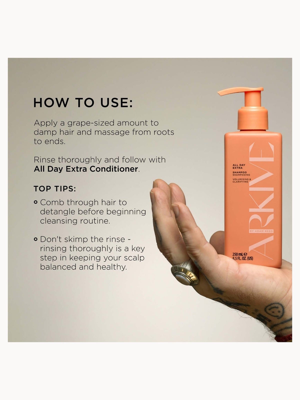 ARKIVE Headcare All Day Extra Shampoo 250ml 3