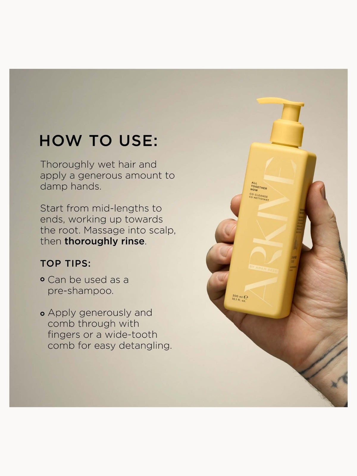 ARKIVE Headcare All Together Now Co Cleanse 300ml 3