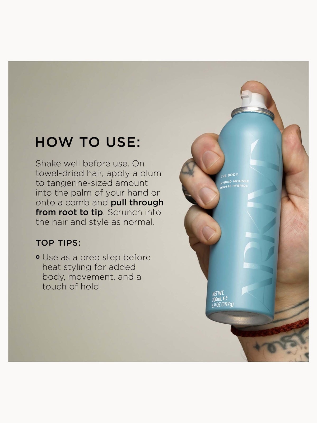ARKIVE Headcare The Body Hybrid Mousse 200ml 3
