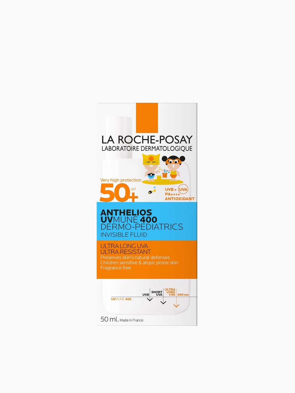 La Roche-Posay Anthelios UVMune 400 Dermo-Pediatrics Kids Ultra Light Invinsible Fluid SPF 50+ 50ml 2
