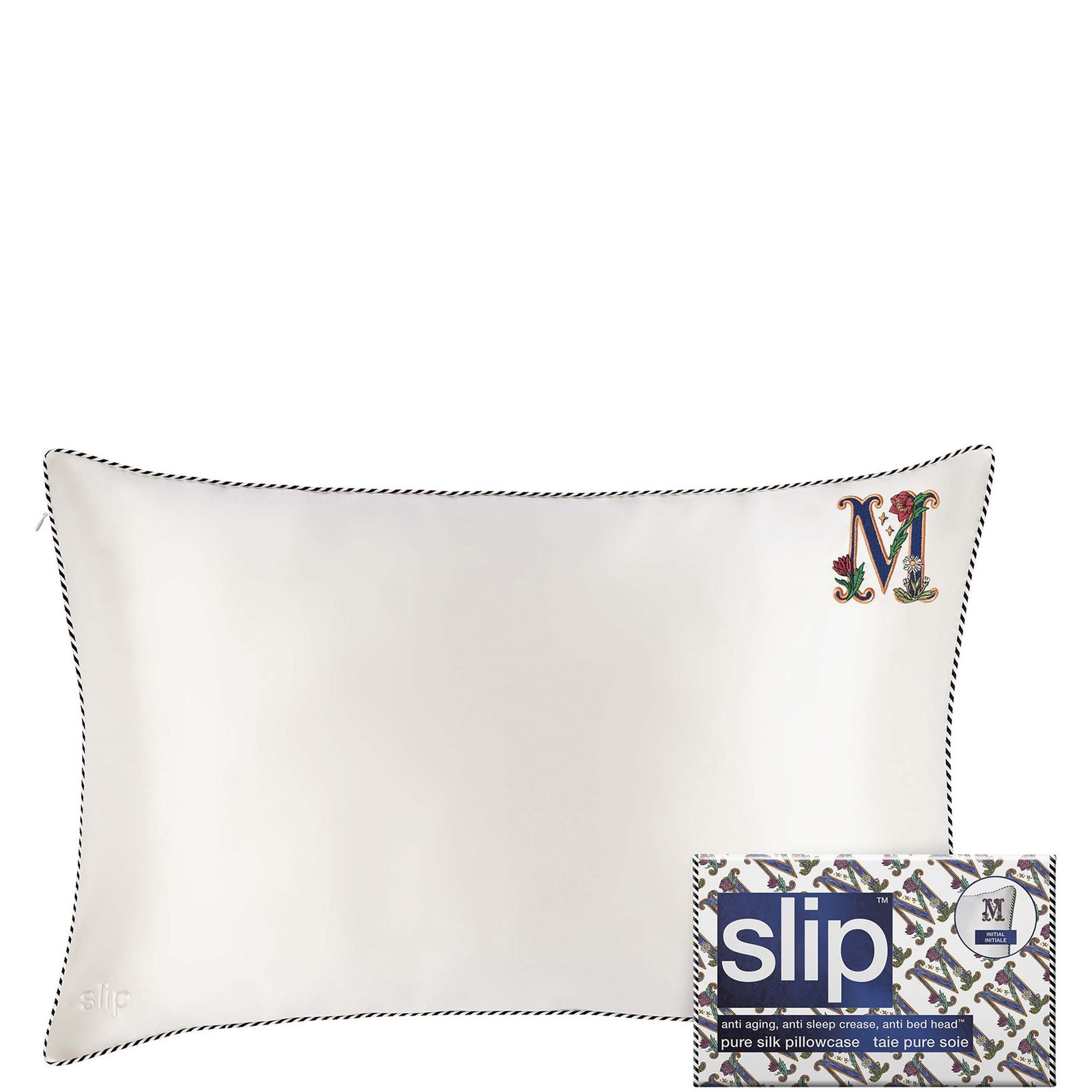 slip pure silk initial collection queen pillowcase - M
