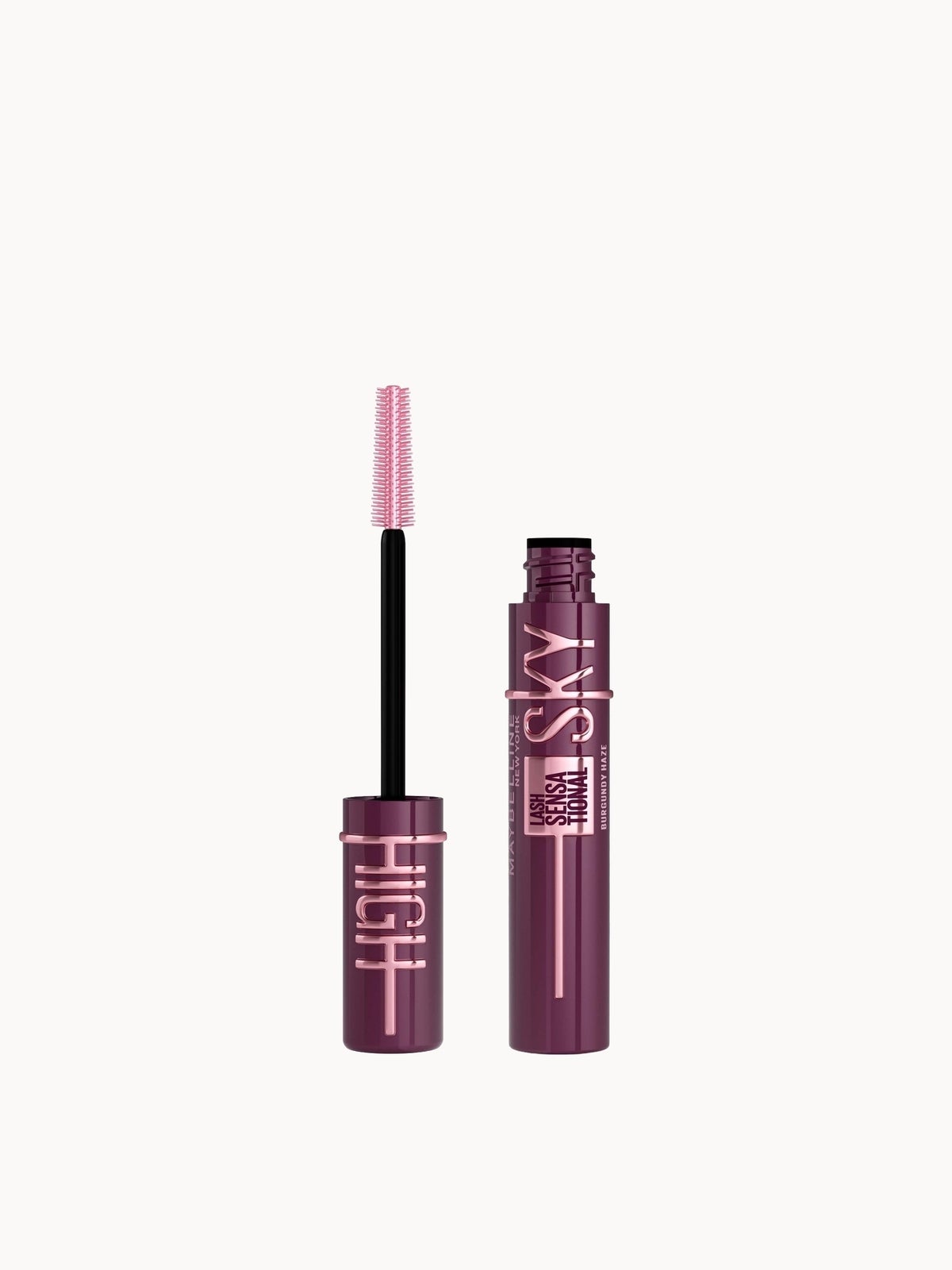 Maybelline Lash Sensational Sky High Mascara Bundle (Various Shades) - Black and Burgandy Haze 2