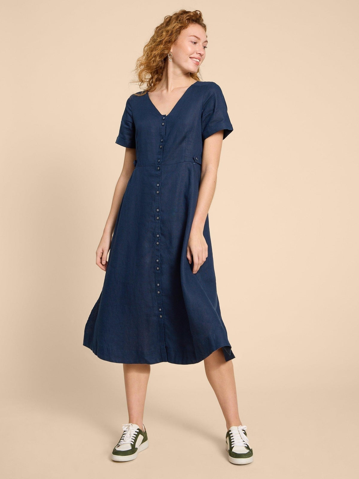 Ivy Midikleid aus Leinen - 34/R