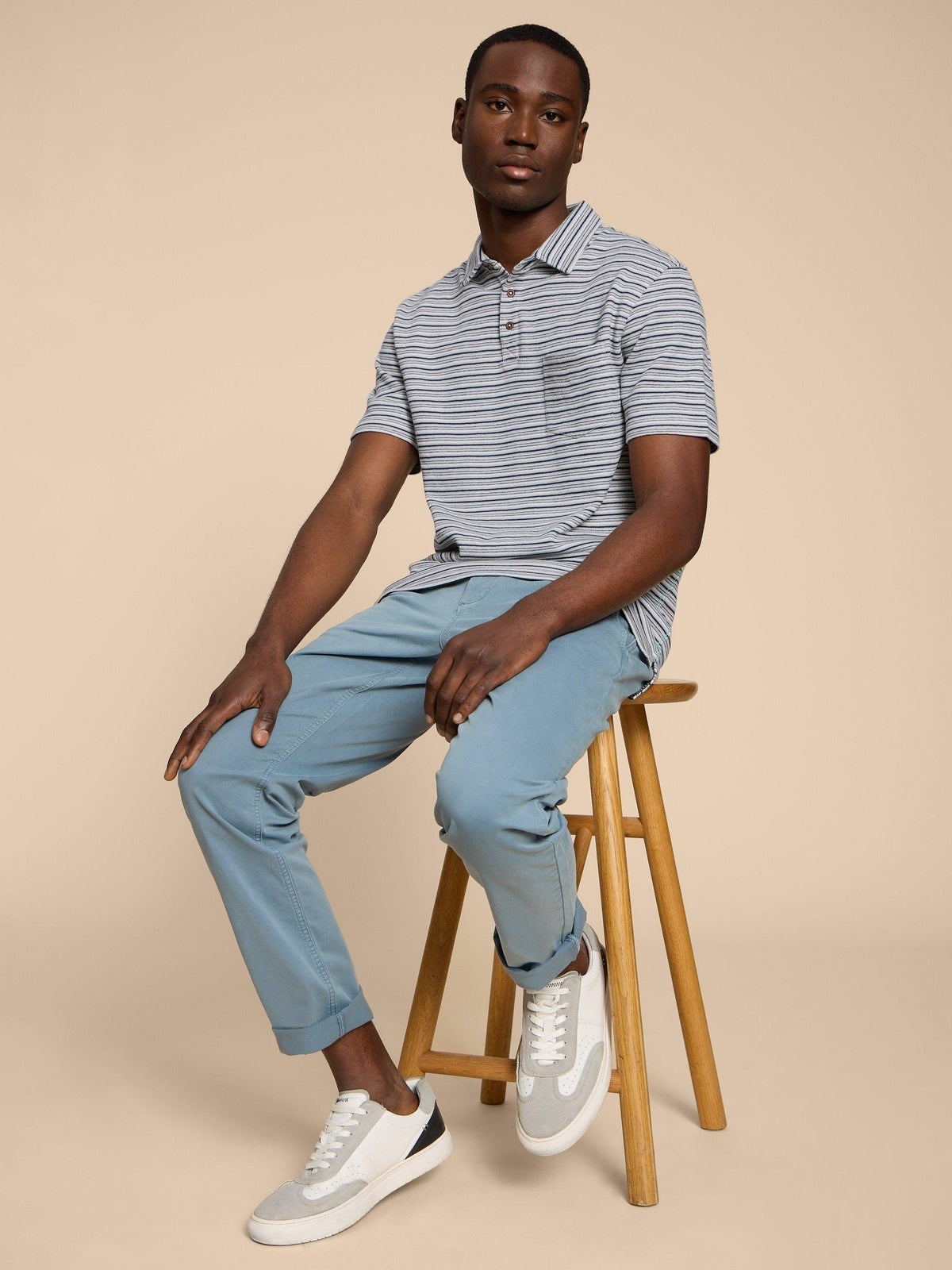 Grange Gestreiftes Polohemd - S