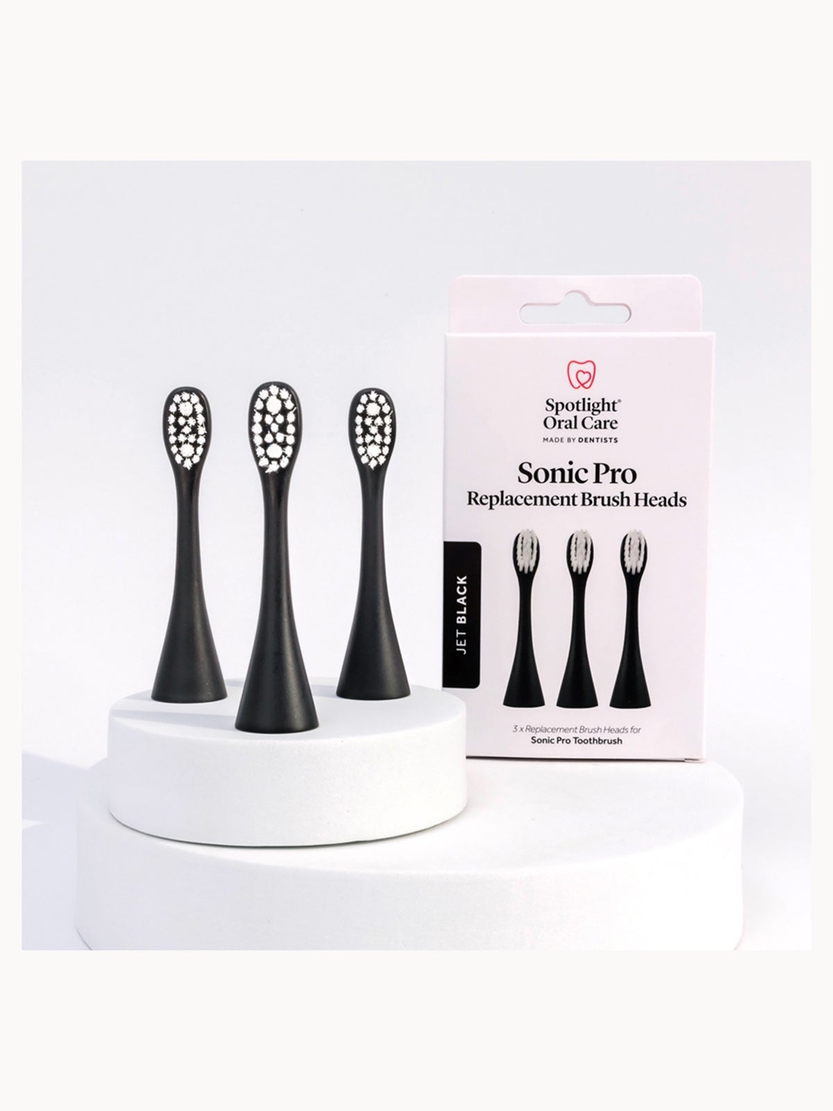 Spotlight Oral Care Sonic Pro Jet Black Replacement Heads 2