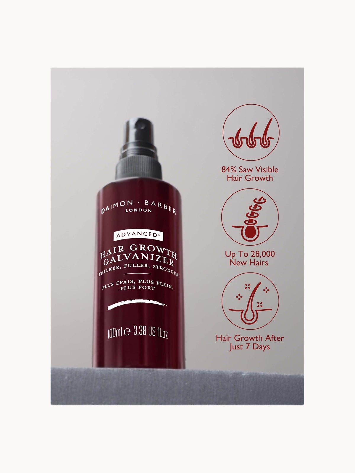 Daimon Barber Hair Growth Galvanizer 100ml 3