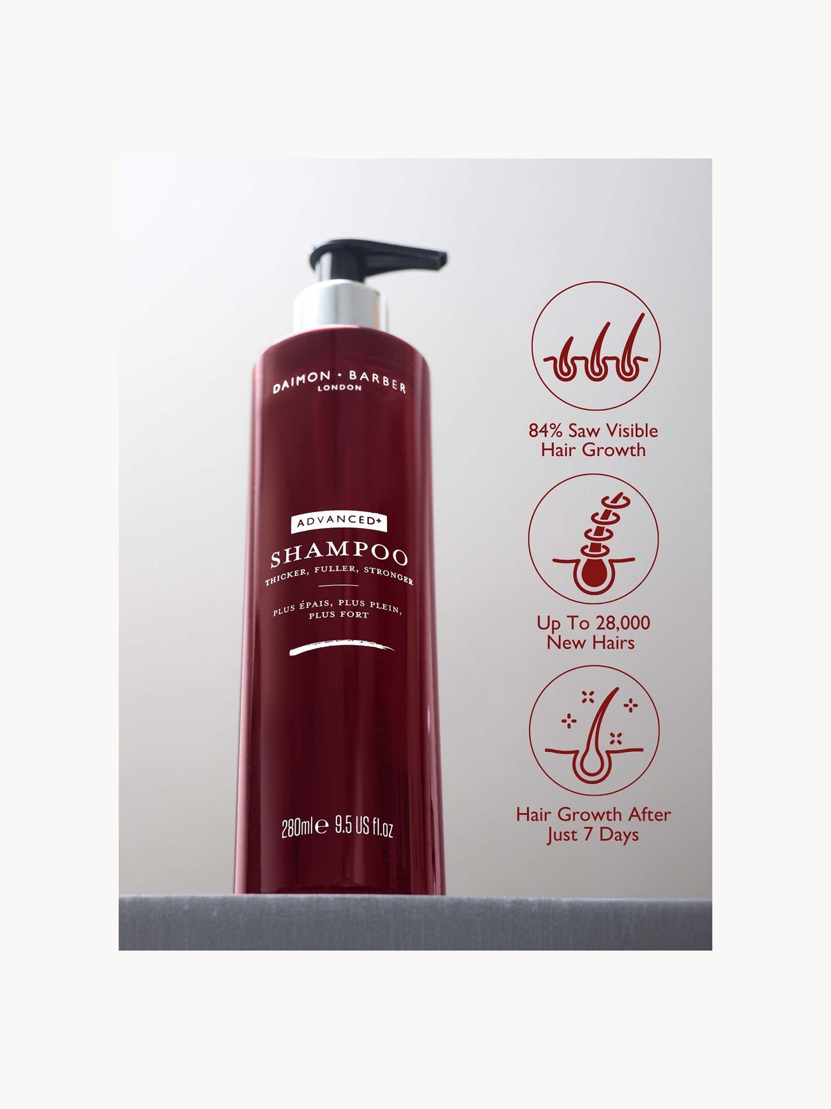 Daimon Barber Advanced Plus Shampoo 280ml 3