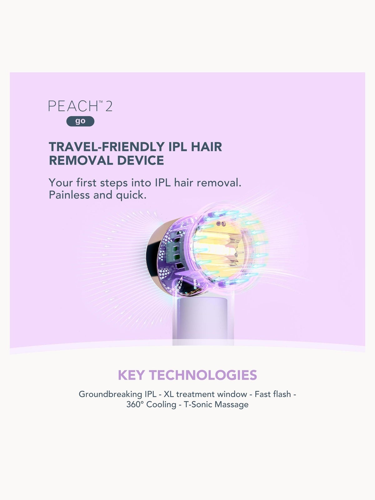 FOREO PEACH 2 Go Device - Lavender 2