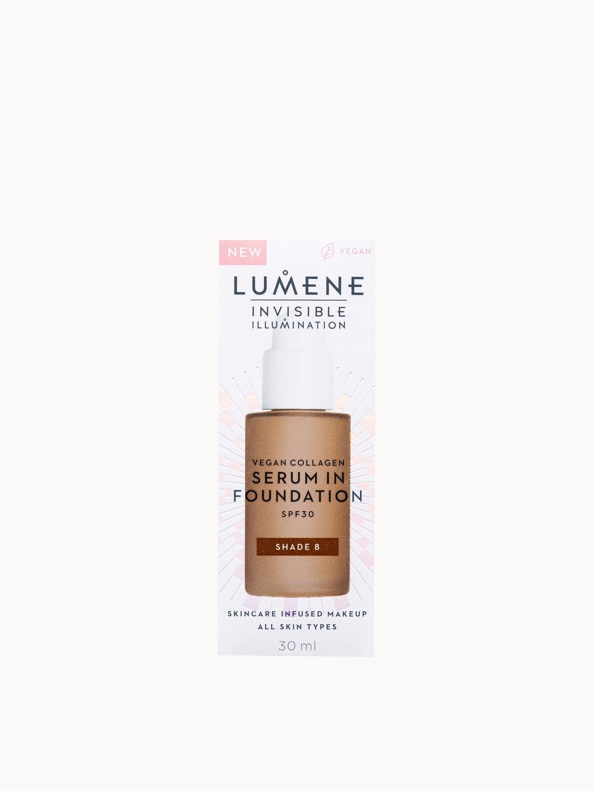 Lumene Invisible Illumination SPF30 Vegan Collagen Serum in Foundation 30ml (Various Shades) - 8 2