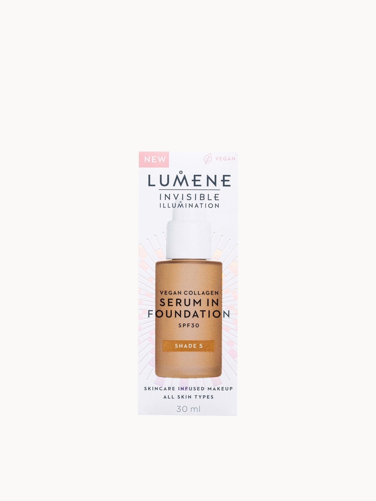 Lumene Invisible Illumination SPF30 Vegan Collagen Serum in Foundation 30ml (Various Shades) - 5 2