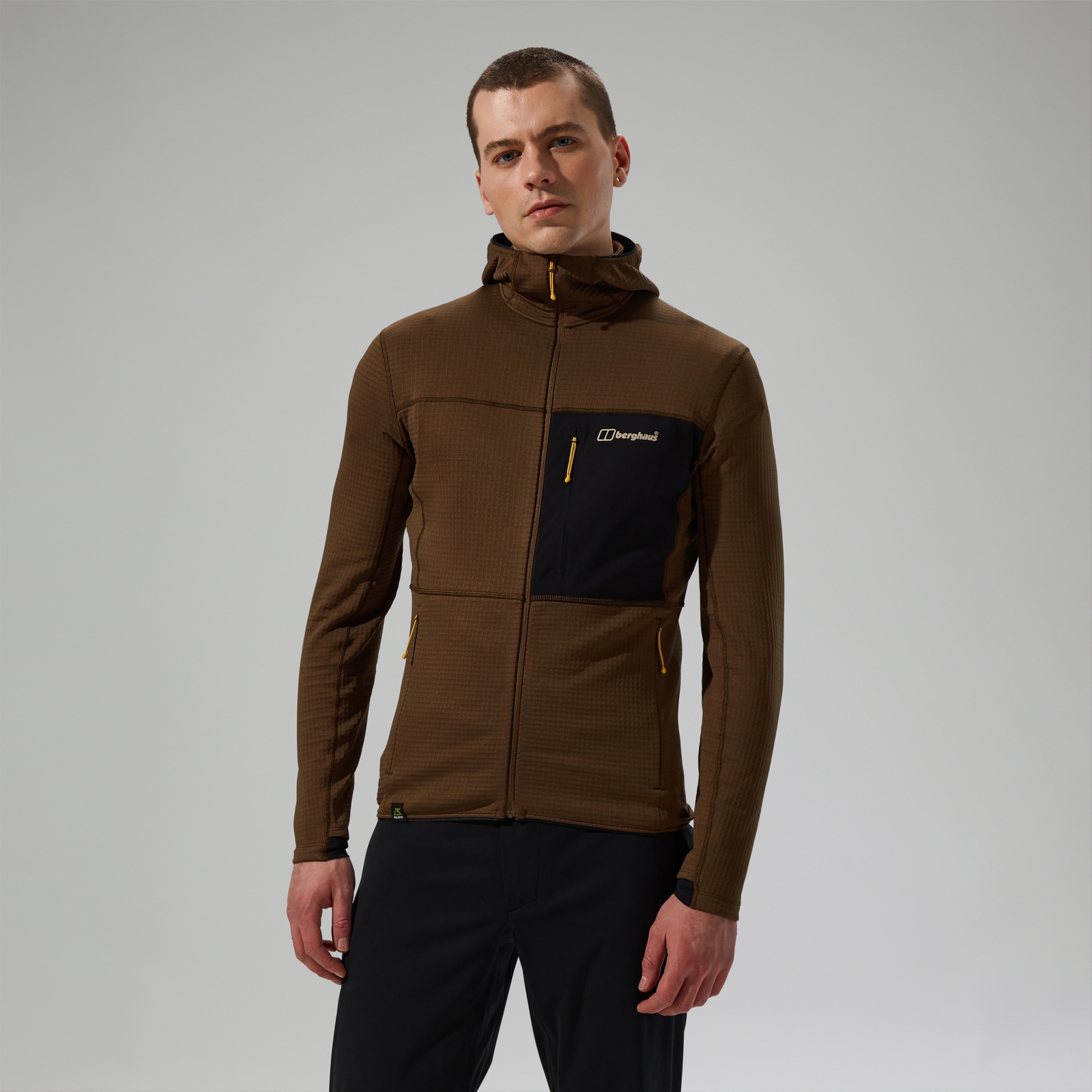 Image of Men's Ridge-Hiker Hooded Jacket - Brown/Black