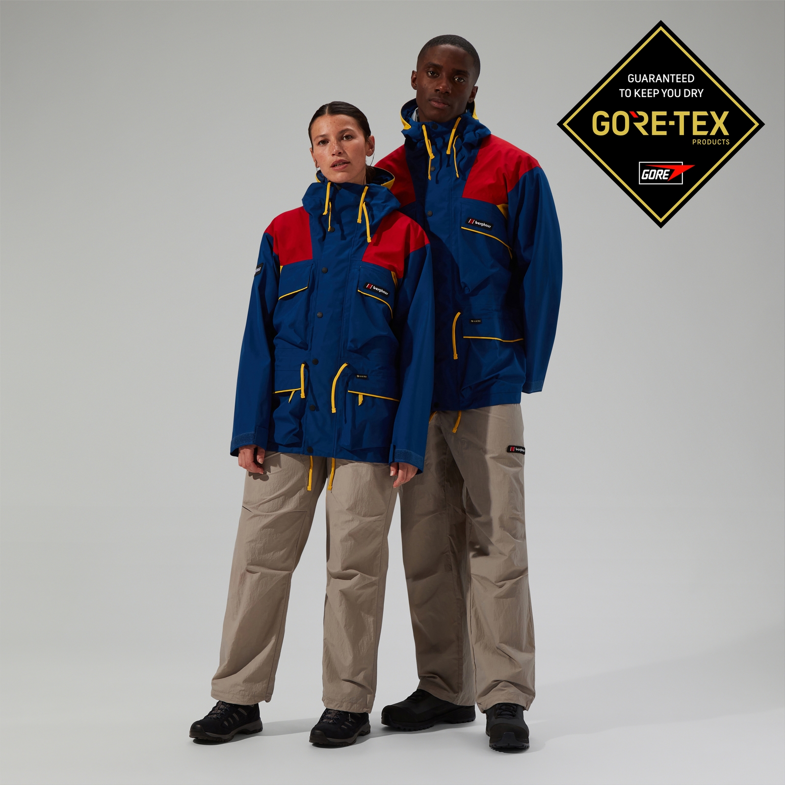 Unisex Trango Gore-Tex Waterproof Jacket - Blue/Red