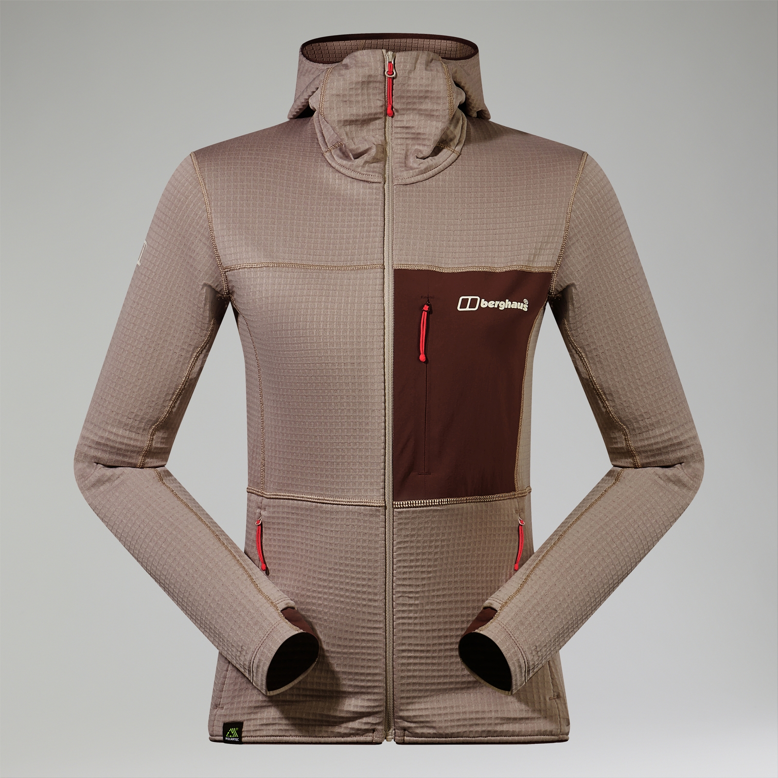 Image of Women's Ridge-Hiker Hooded Jacket - Grey/Brown