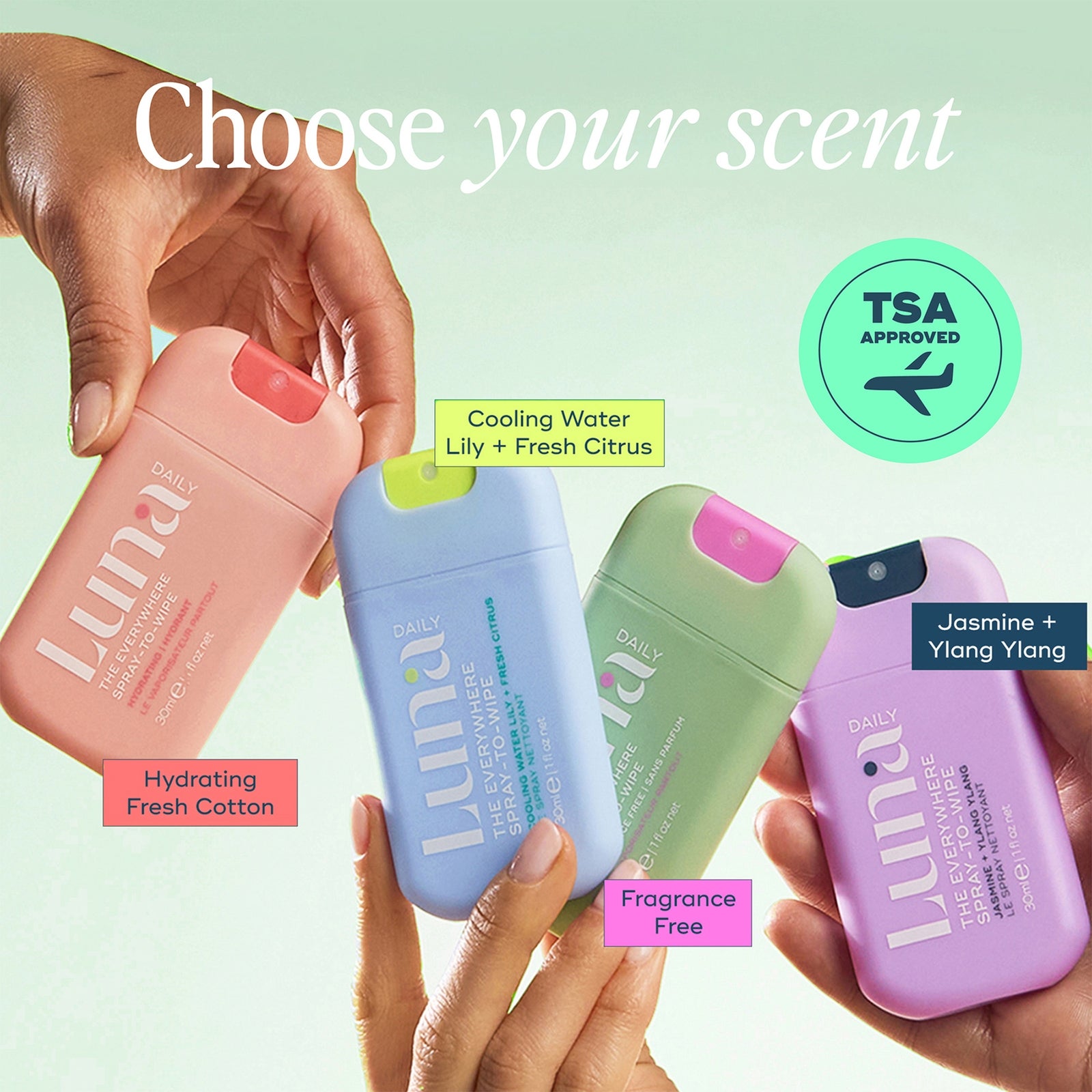 Luna Daily The Everywhere Spray-to-Wipe Fragrance Free 30ml 4