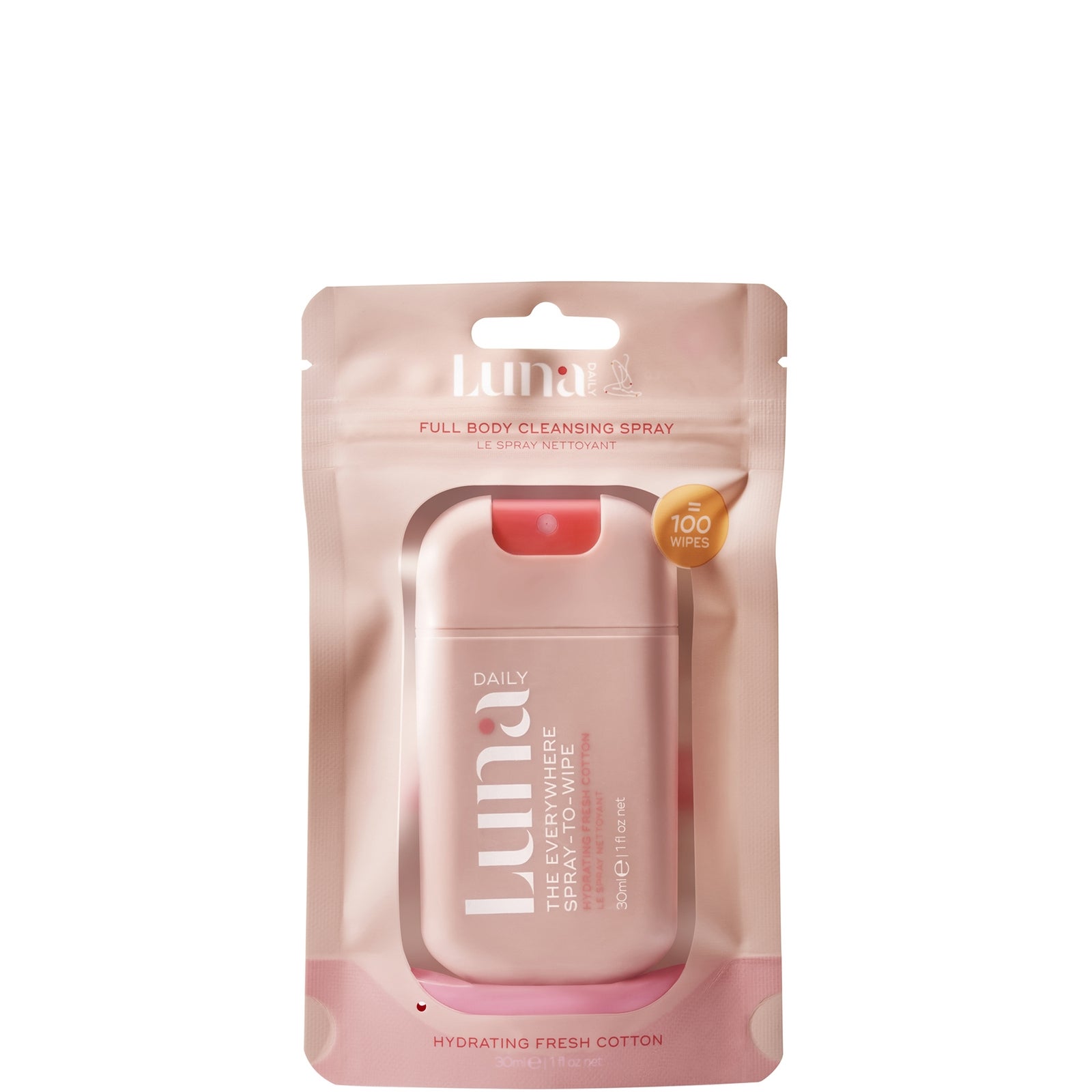 Luna Daily The Hydrating Fresh Cotton Everywhere Spray-To-Wipe 30ml 2