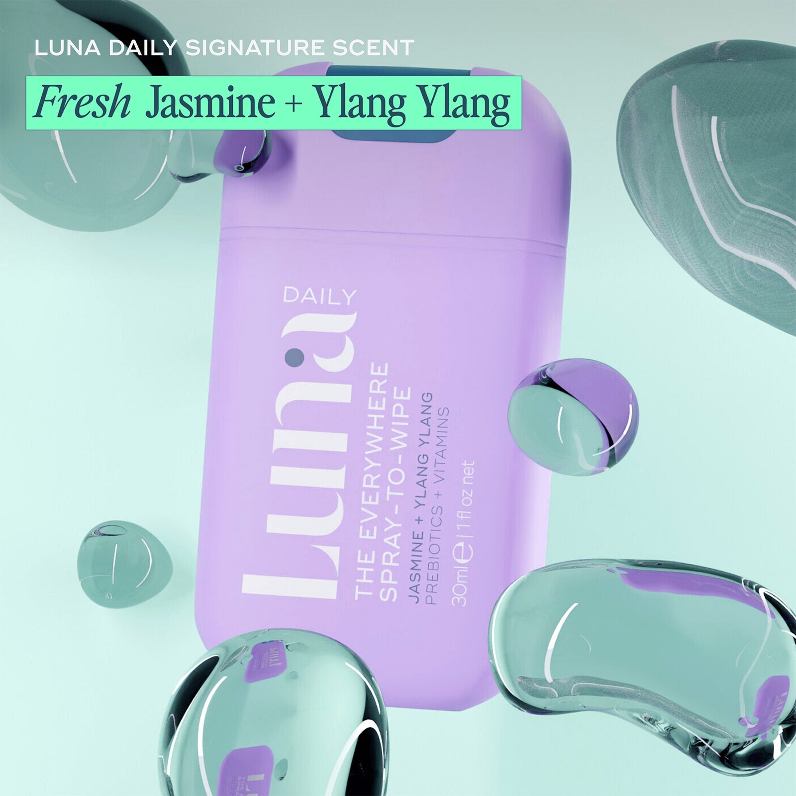Luna Daily The Original Jasmine & Ylang Ylang Everywhere Spray-To-Wipe 30ml 4
