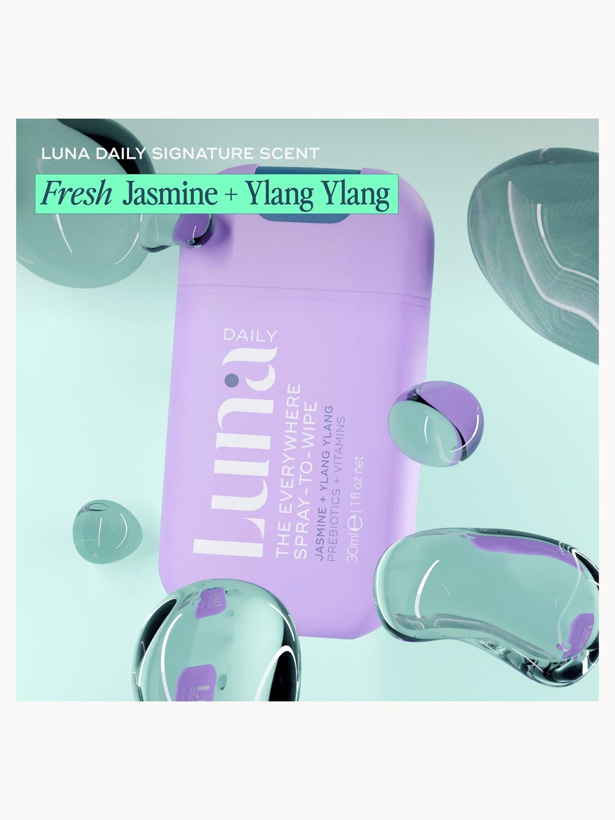 Luna Daily The Original Jasmine & Ylang Ylang Everywhere Spray-To-Wipe 30ml 4
