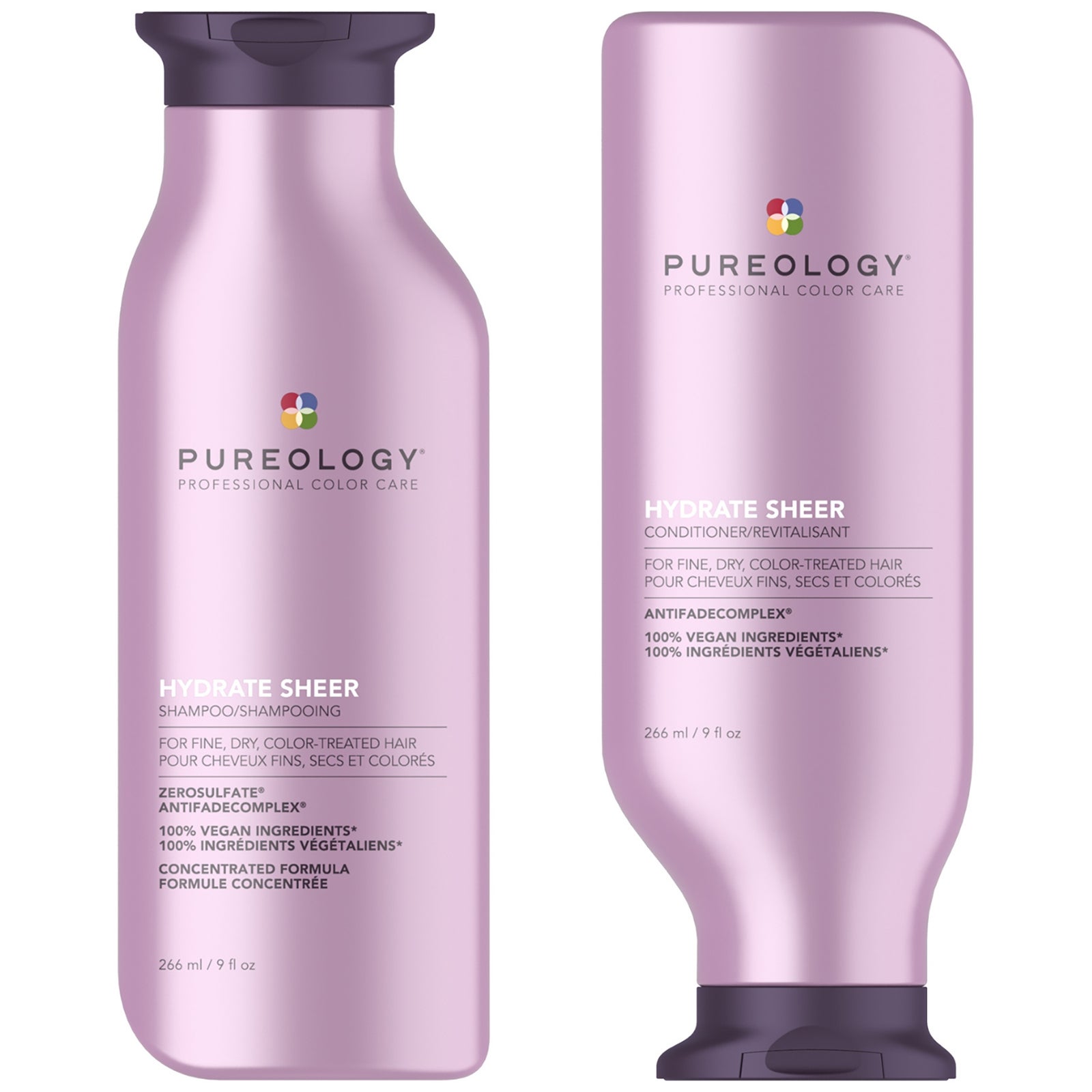Pureology Hydrate Sheer Shampoo and Conditioner Bundle for Fine, Dry Hair, Sulphate Free for a Gentle Cleanse