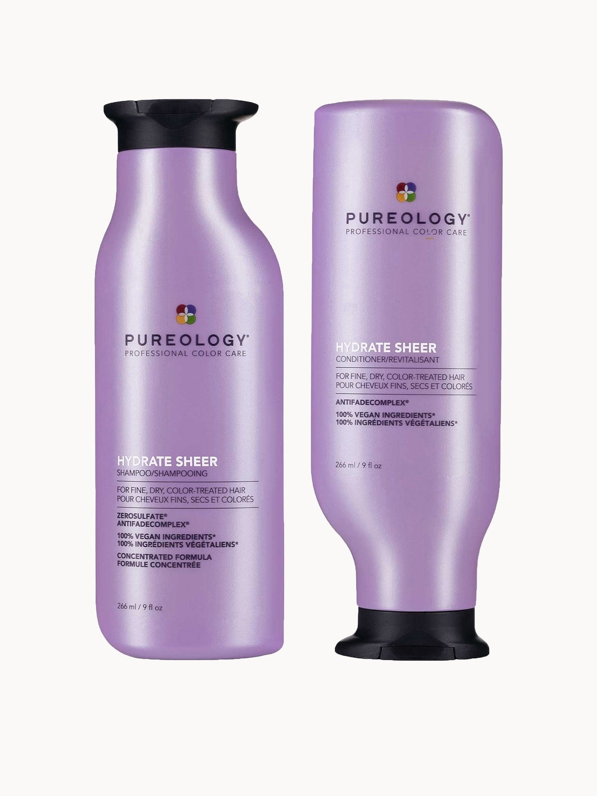 Pureology Hydrate Sheer Shampoo and Conditioner Bundle for Fine, Dry Hair, Sulphate Free for a Gentle Cleanse